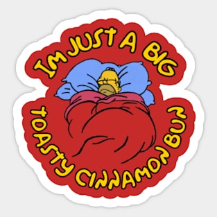 Homer in Bed Sticker